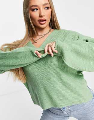 fluffy green jumper