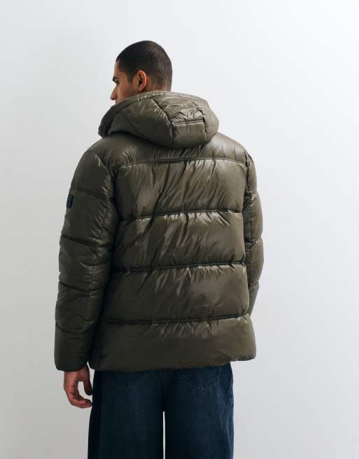 Threadbare foret dynejakke med hætte i khaki, 5 af 5
