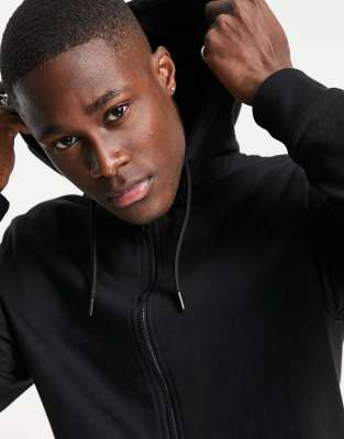 black full zip hoodie