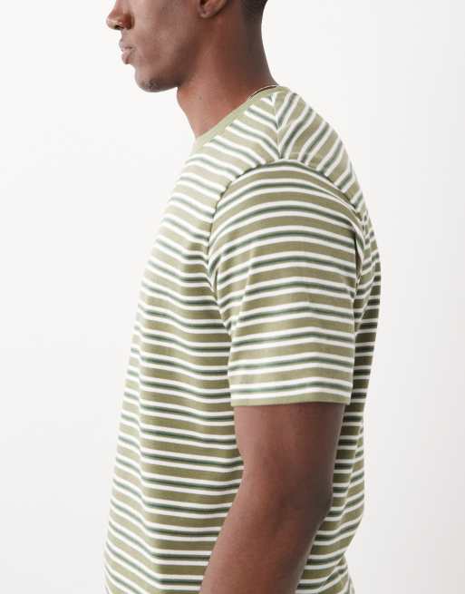 Threadbare – Gestreiftes T-Shirt in Weiß und Grün, 4 von 5