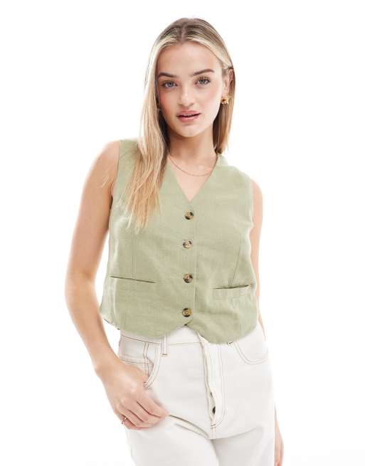 Threadbare - Gilet verde salvia