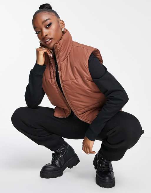 Threadbare - Giraffe - Foret vest i chokoladebrun