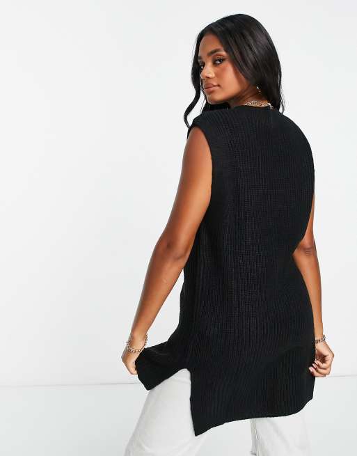 Black 2025 sleeveless jumper