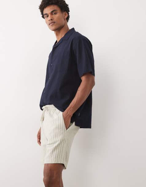Threadbare – Gräddvita, randiga shorts i dra på-modell - view 1