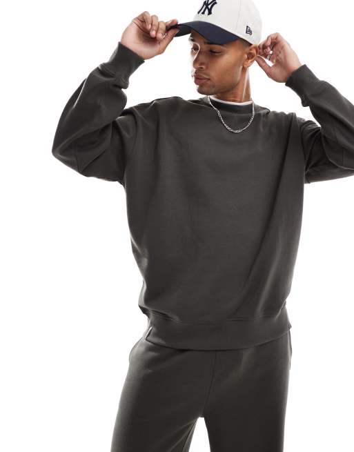Threadbare – Grafitowa bluza polarowa oversize, część zestawu, 4 z 4