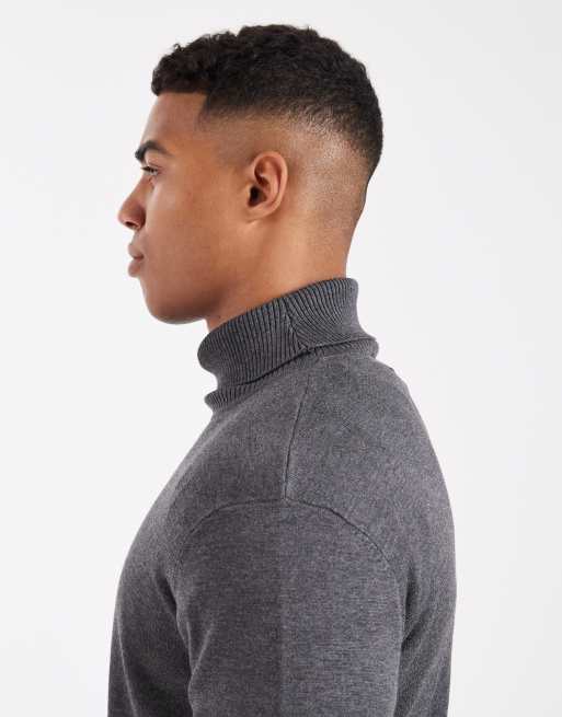 Threadbare – Grafitowoszary sweter z golfem, 4 z 5
