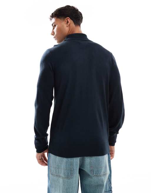 Threadbare – Granatowy sweter z golfem, 2 z 4