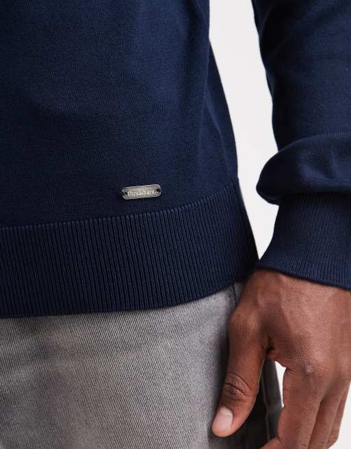 Threadbare – Granatowy sweter z golfem, 5 z 5