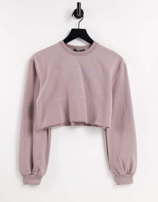 Asos cropped sweatshirt best sale