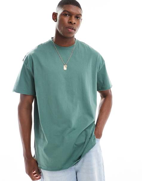 Threadbare – Gruby zielony T-shirt oversize - view 1