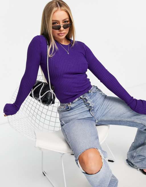 Hannah Ribbed Crew-Neck Sweater