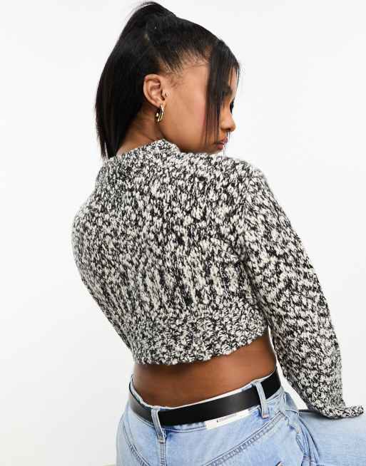 Black and white cropped jumper new arrivals