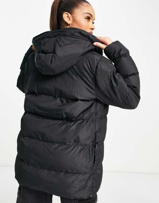 Threadbare – Hayley – Mittellange Steppjacke in Schwarz, 3 von 4