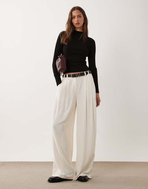 Threadbare high neck long sleeve knit top in black, 3 of 4