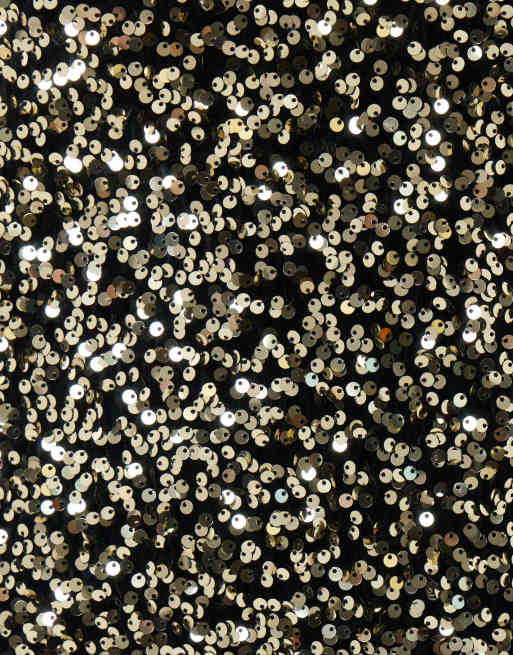 Threadbare High neck sequin mini dress in bronze, 5 of 5