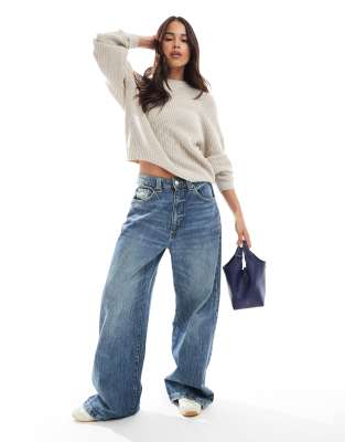 Threadbare High Neck Sweater In Gray