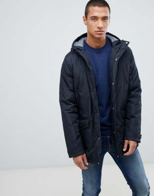 threadbare hooded padded jacket