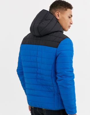 threadbare hooded padded jacket