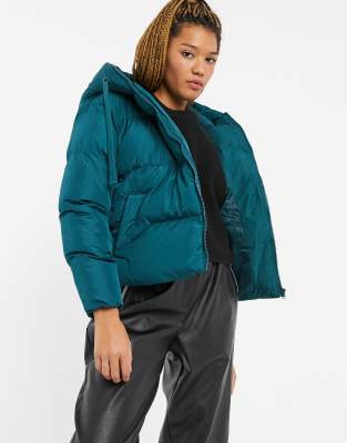 threadbare hooded padded jacket