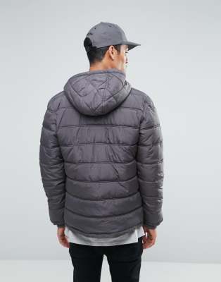 threadbare hooded padded jacket