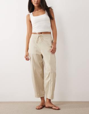 Threadbare - Hose in Steinbeige mit abgerundetem Beinschnitt-Neutral