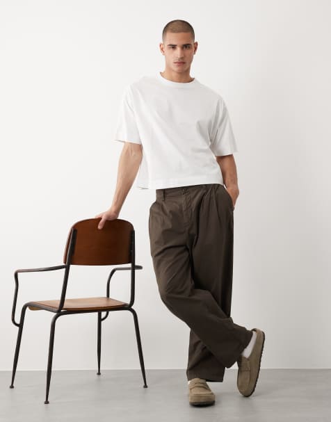 Threadbare - Hvid T-shirt med rund hals i firkantet pasform - view 1