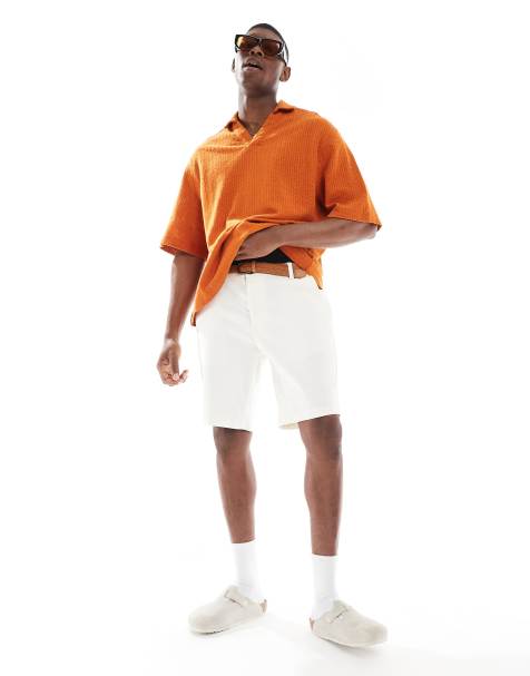 Threadbare - Hvide chinoshorts i bomuldsrigt materiale - view 1