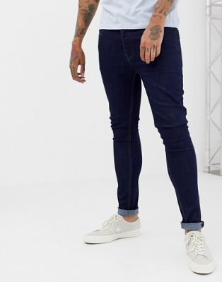 Threadbare – Indigotvättade superskinny jeans-Marinblå