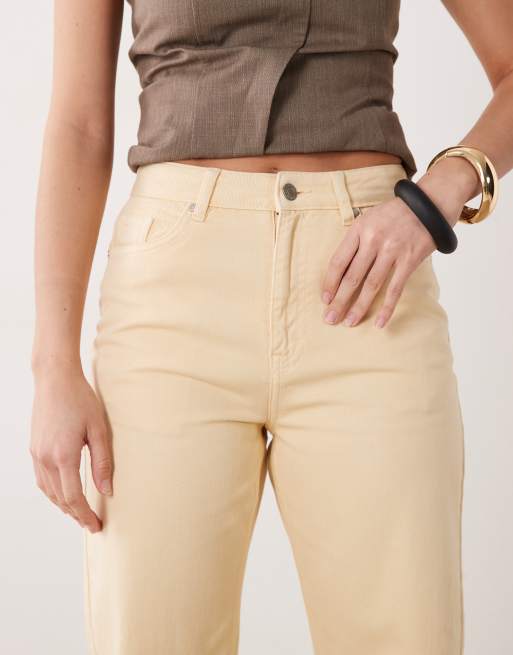 Threadbare - Jeans dritti giallo latticello, 4 di 5