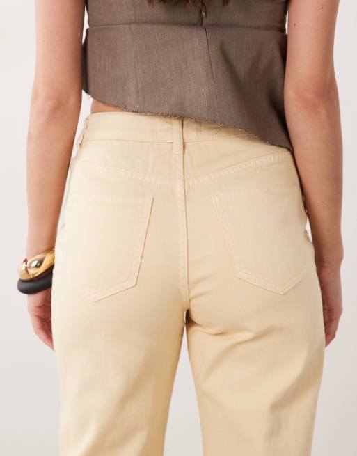 Threadbare - Jeans dritti giallo latticello, 5 di 5