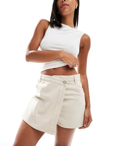 Threadbare – Jeans-Skort in Ecru - view 1