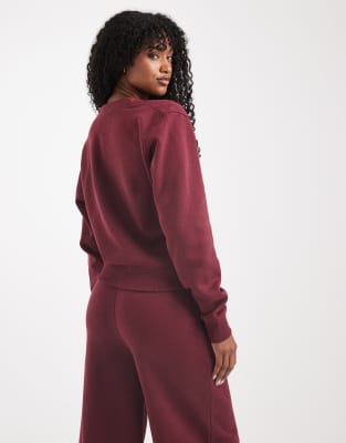 Threadbare Jersey Button Up Cardigan In Red