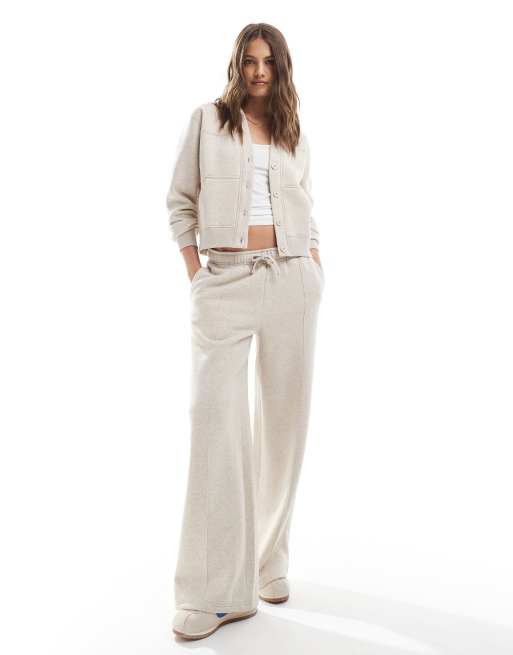 Threadbare jersey button up cardigan in oat - part of a set, 2 of 4