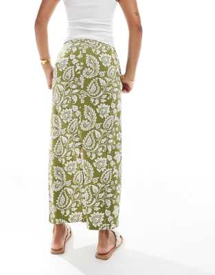 Threadbare Jersey Maxi Skirt In White