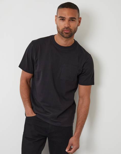 Threadbare Jersey slub short sleeve t-shirt in black