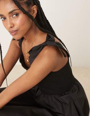 Threadbare Jersey Tie Strap Midi Dress