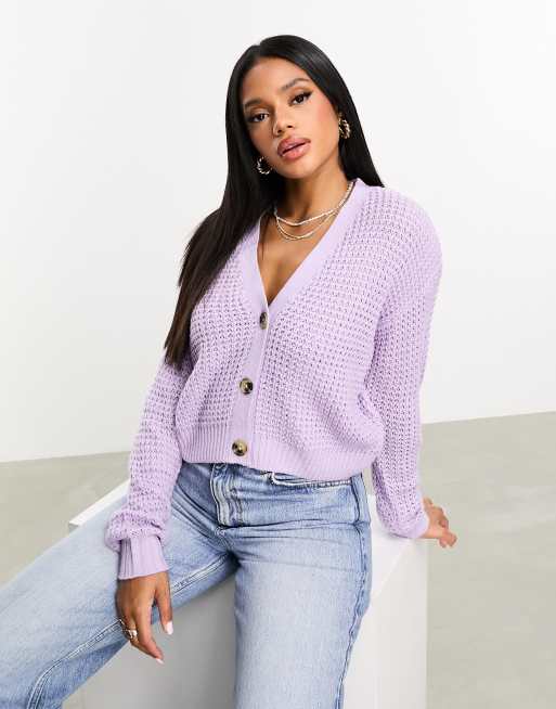 Threadbare – Joan – Strickjacke in Flieder