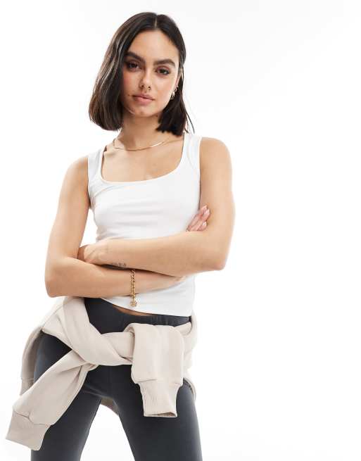 Threadbare - Jungle - Mouwloze top met superstretch in wit