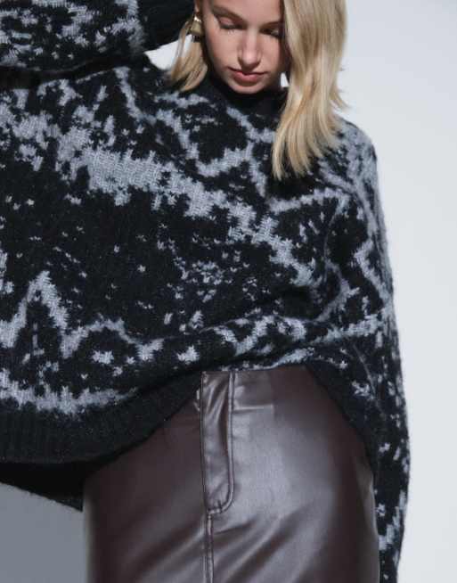 Threadbare - Jupe longue en similicuir - Chocolat, 4 de 5