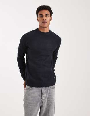 Threadbare Knit Crew Neck Sweater In Blue