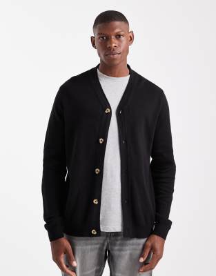 Threadbare Threadbare knitted cardigan in black