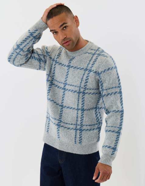 Threadbare Knitted crew neck jumper in grey marl - view 1