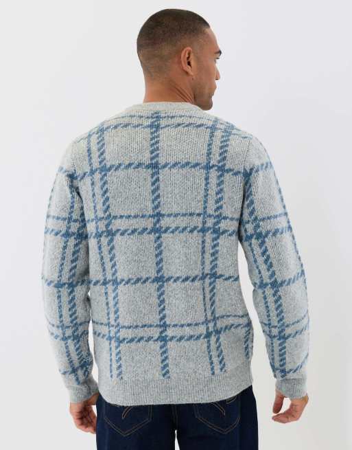 Threadbare Knitted crew neck jumper in grey marl, 3 of 4