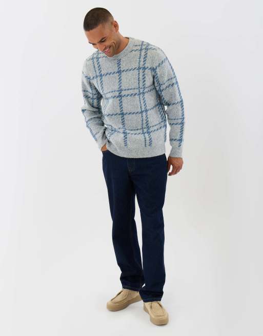 Threadbare Knitted crew neck jumper in grey marl, 4 of 4