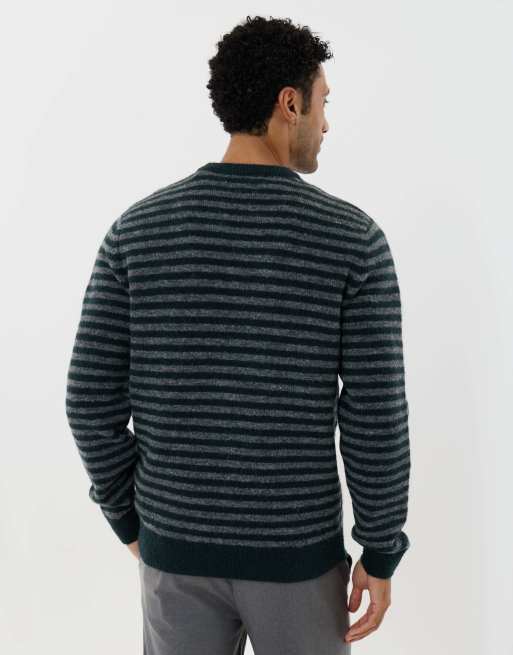 Threadbare Knitted crew neck jumper in teal green, 2 of 5