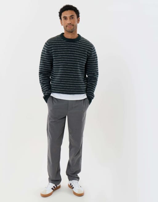 Threadbare Knitted crew neck jumper in teal green, 3 of 5