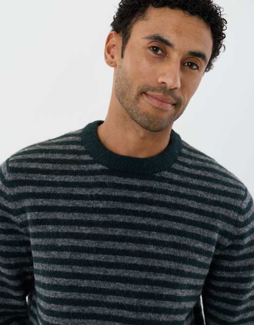 Threadbare Knitted crew neck jumper in teal green, 4 of 5