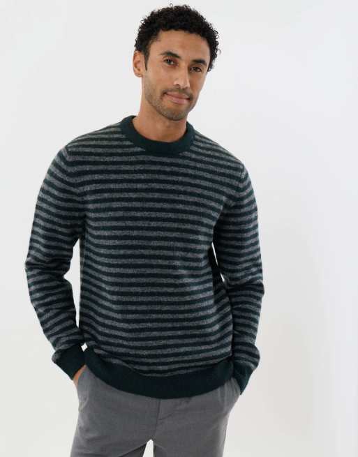 Threadbare Knitted crew neck jumper in teal green, 5 of 5