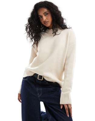 Threadbare Threadbare knitted jumper in ecru-White