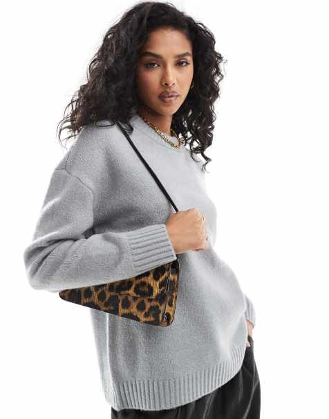 Threadbare knitted jumper in grey - view 1